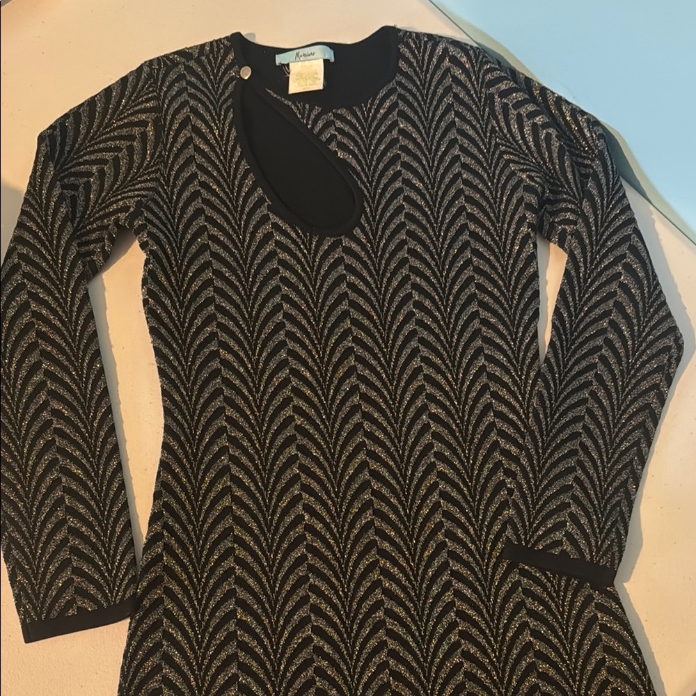 MARCIANO Black and Silver mini Dress
